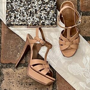 YSL Tribute Platform Sandals Size 35.5